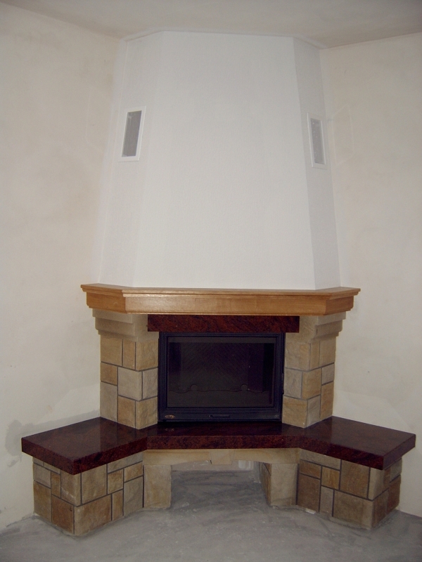 kominek tradycyjny t10  klasyczny kominek rustykalny obudowa kominkowa